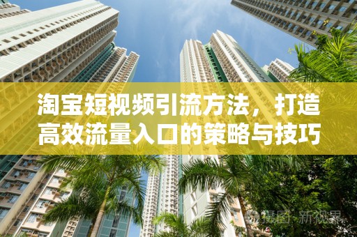 淘宝短视频引流方法，打造高效流量入口的策略与技巧