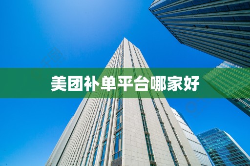 美团补单平台哪家好