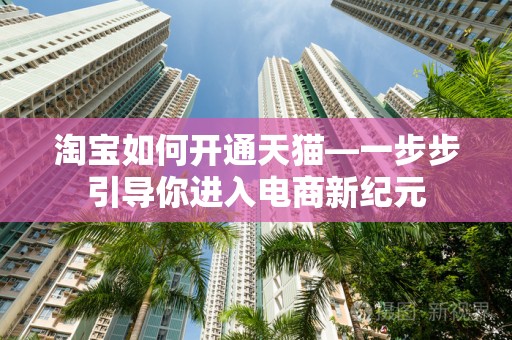 淘宝如何开通天猫—一步步引导你进入电商新纪元