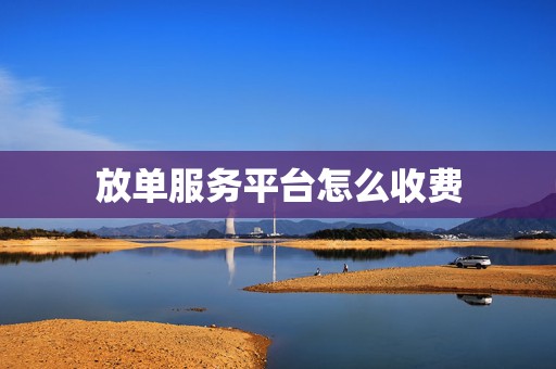 放单服务平台怎么收费