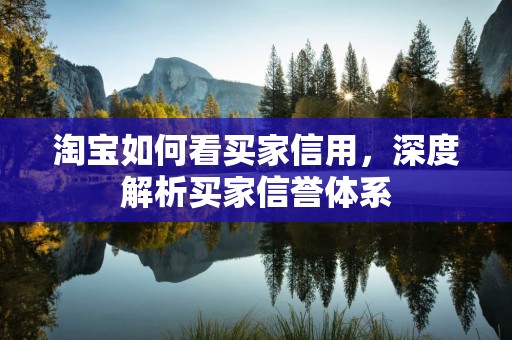 淘宝如何看买家信用，深度解析买家信誉体系