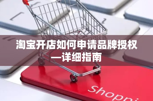 淘宝开店如何申请品牌授权—详细指南