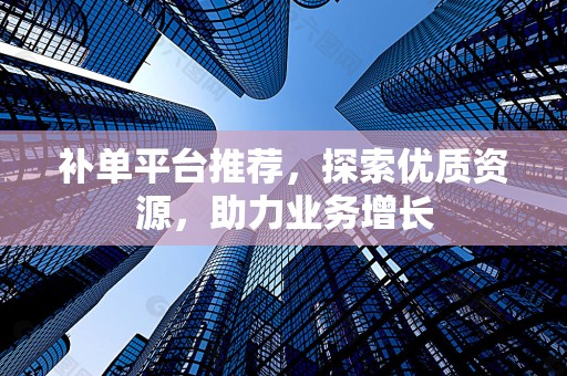 补单平台推荐，探索优质资源，助力业务增长