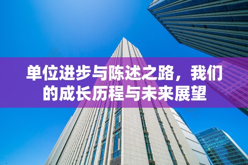 单位进步与陈述之路，我们的成长历程与未来展望