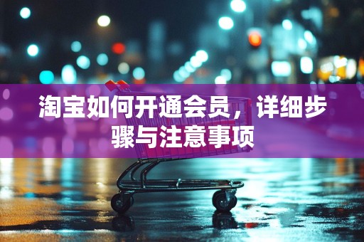 淘宝如何开通会员，详细步骤与注意事项