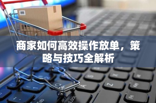 商家如何高效操作放单，策略与技巧全解析