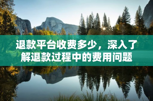 退款平台收费多少，深入了解退款过程中的费用问题