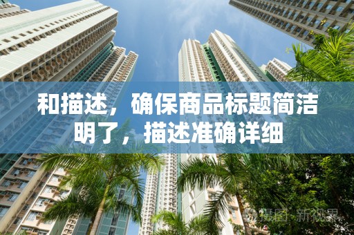 和描述，确保商品标题简洁明了，描述准确详细