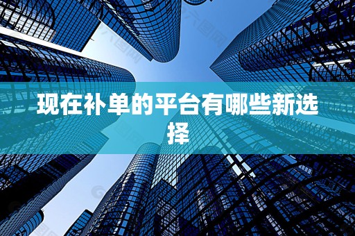 现在补单的平台有哪些新选择
