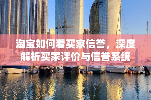 淘宝如何看买家信誉，深度解析买家评价与信誉系统
