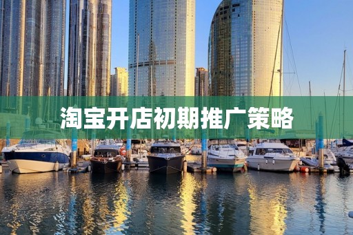 淘宝开店初期推广策略