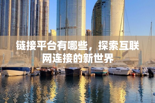 链接平台有哪些，探索互联网连接的新世界