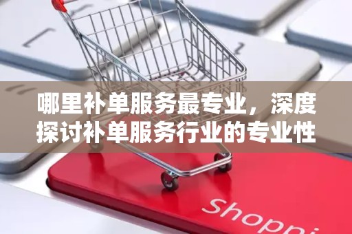 哪里补单服务最专业，深度探讨补单服务行业的专业性与可靠性