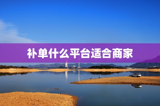 补单什么平台适合商家