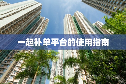 一起补单平台的使用指南