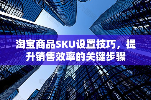 淘宝商品SKU设置技巧，提升销售效率的关键步骤