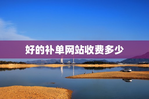 好的补单网站收费多少