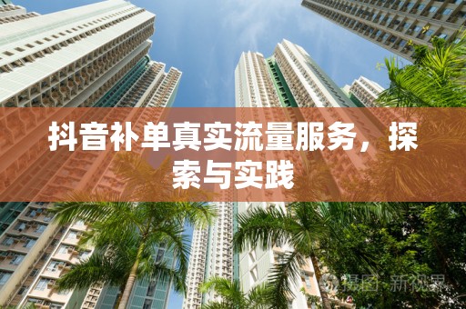 抖音补单真实流量服务，探索与实践
