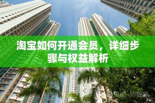 淘宝如何开通会员，详细步骤与权益解析