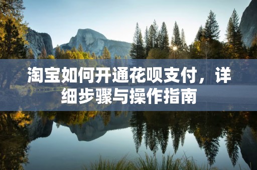 淘宝如何开通花呗支付，详细步骤与操作指南