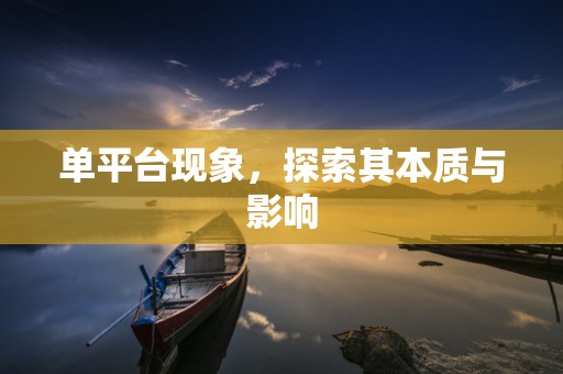 单平台现象，探索其本质与影响