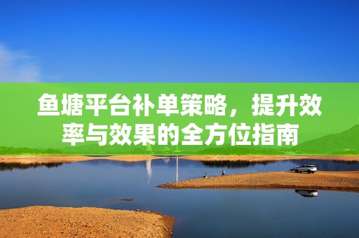 鱼塘平台补单策略，提升效率与效果的全方位指南