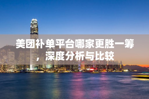 美团补单平台哪家更胜一筹，深度分析与比较