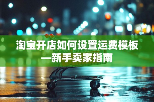 淘宝开店如何设置运费模板—新手卖家指南