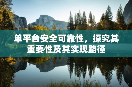 单平台安全可靠性，探究其重要性及其实现路径