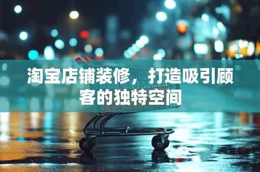 淘宝店铺装修，打造吸引顾客的独特空间