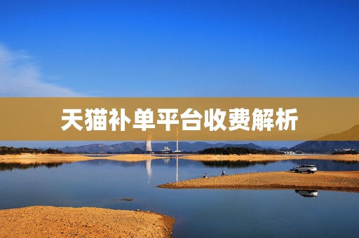 天猫补单平台收费解析