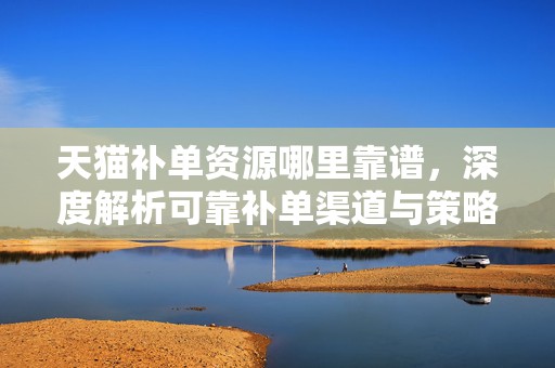 天猫补单资源哪里靠谱，深度解析可靠补单渠道与策略