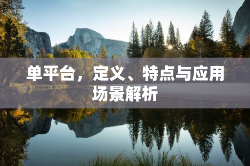 单平台，定义、特点与应用场景解析