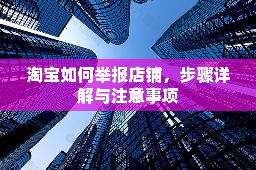淘宝如何举报店铺，步骤详解与注意事项