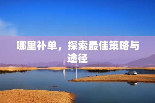哪里补单，探索最佳策略与途径