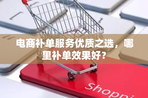 电商补单服务优质之选，哪里补单效果好？