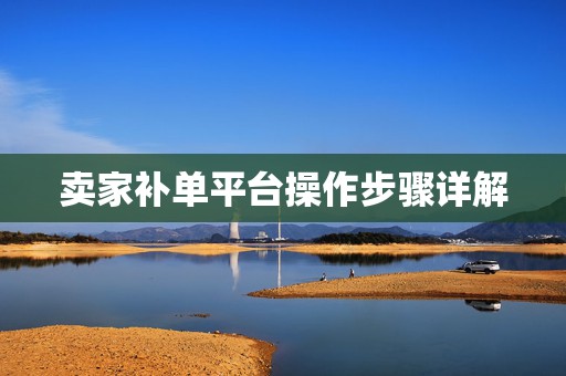 卖家补单平台操作步骤详解
