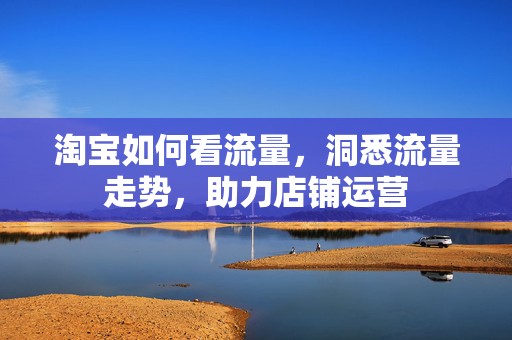淘宝如何看流量，洞悉流量走势，助力店铺运营