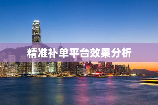 精准补单平台效果分析