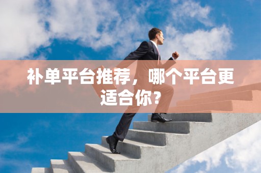 补单平台推荐，哪个平台更适合你？