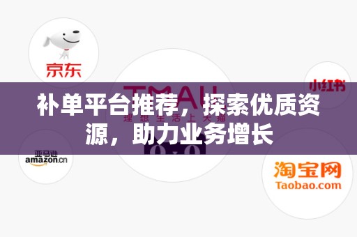 补单平台推荐，探索优质资源，助力业务增长