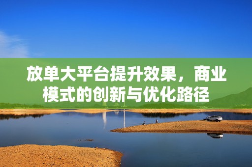 放单大平台提升效果，商业模式的创新与优化路径