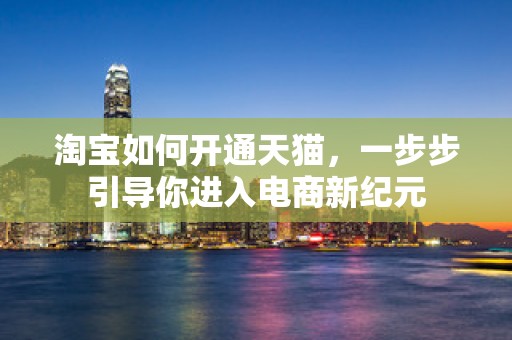 淘宝如何开通天猫，一步步引导你进入电商新纪元