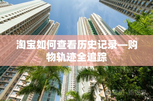 淘宝如何查看历史记录—购物轨迹全追踪