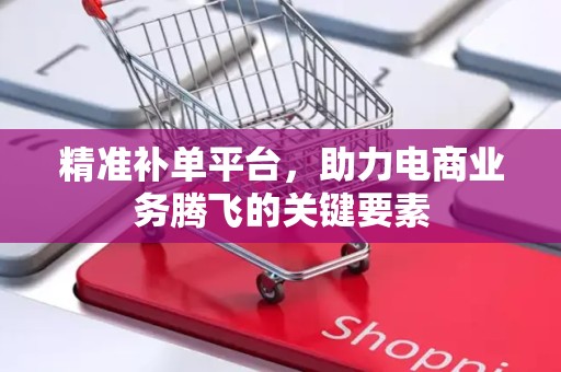 精准补单平台，助力电商业务腾飞的关键要素