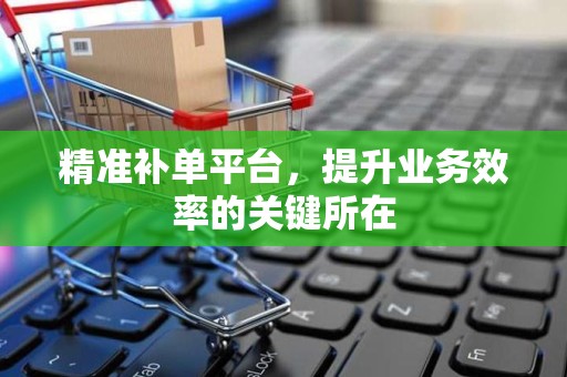 精准补单平台，提升业务效率的关键所在