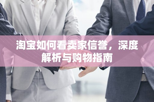 淘宝如何看卖家信誉，深度解析与购物指南