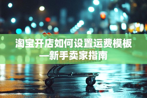 淘宝开店如何设置运费模板—新手卖家指南