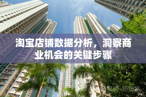 淘宝店铺数据分析，洞察商业机会的关键步骤