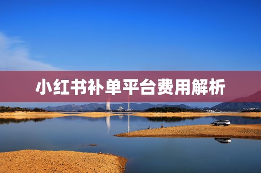小红书补单平台费用解析